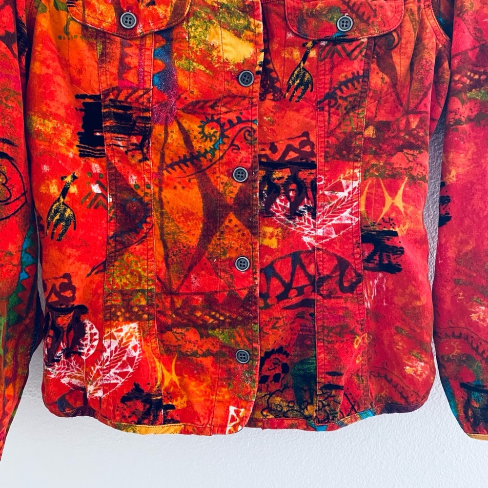 Chico's Artistic Multicolor Button Down Shirt - image 2